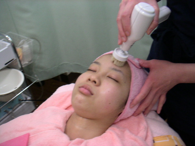 ブラシでのクレンジング